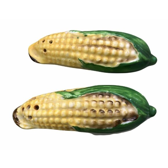 Vintage Corn On The Cob Salt And Pepper Shakers Japan 3” - Picture 1 of 5